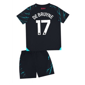 Maillot de foot Manchester City Kevin De Bruyne #17 Troisième enfant 2023-24 Manches Courte (+ pantalon court)